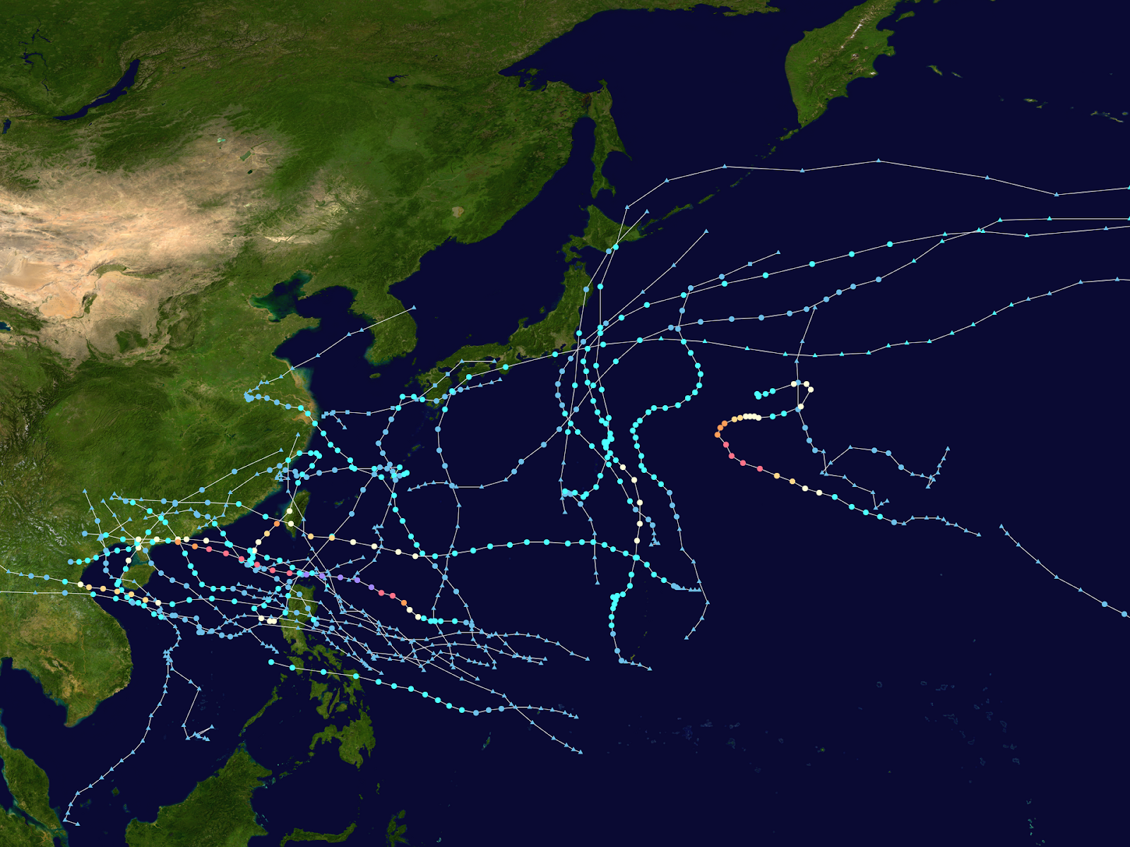 Figure 6 - West Pacific tropical cyclone tracks as of September 26, 2025